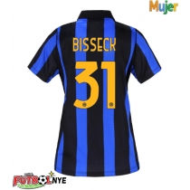 Camiseta Inter Milan Yann Bisseck #31 Primera Equipación para mujer 2026-27 manga corta